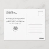 Elegante minimalistische zakelijke kerstvakantie briefkaart (Achterkant)