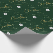 Elegante minimalistische zakelijke Logo kerst Cadeaupapier (Hoek)