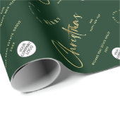 Elegante minimalistische zakelijke Logo kerst Cadeaupapier (Rol Hoek)