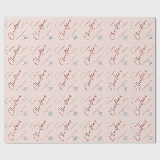 Elegante minimalistische zakelijke Logo kerst Cadeaupapier (Vlak)