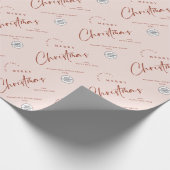 Elegante minimalistische zakelijke Logo kerst Cadeaupapier (Hoek)