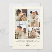 Elegante Minimalistische Zalige Feestdagen Script  Feestdagenkaart (Achterkant)