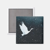 Elegante minimalistische zen kraanvlucht magneet (Voorkant / Achterkant)