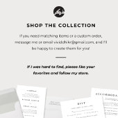 Elegante Minimalistische Zwart-Wit Bruiloft Programmakaart