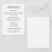 Elegante minimalistische zwart-wit hedendaagse informatiekaartje (Voorkant / Achterkant)