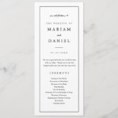 Elegante minimalistische zwart-wit islamitische br programmakaart (Voorkant)