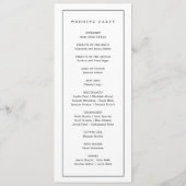 Elegante minimalistische zwart-wit islamitische br programmakaart (Achterkant)