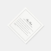 Elegante minimalistische zwart-wit leuke weetjes b servet (Hoek)