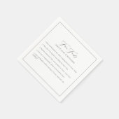 Elegante minimalistische zwart-wit leuke weetjes b servet (Hoek)