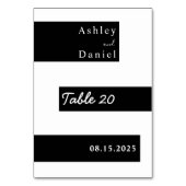 Elegante minimalistische zwart-wit moderne bruilof kaart (Voorkant)