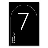 Elegante minimalistische zwart wit moslim bruiloft kaart (Achterkant)