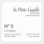 Elegante minimalistische zwart-wit sticker (Voorkant)