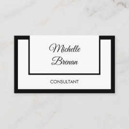 Elegante minimalistische zwart-wit visitekaartje