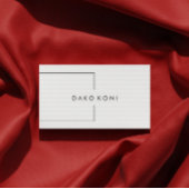 Elegante minimalistische zwart-wit visitekaartje