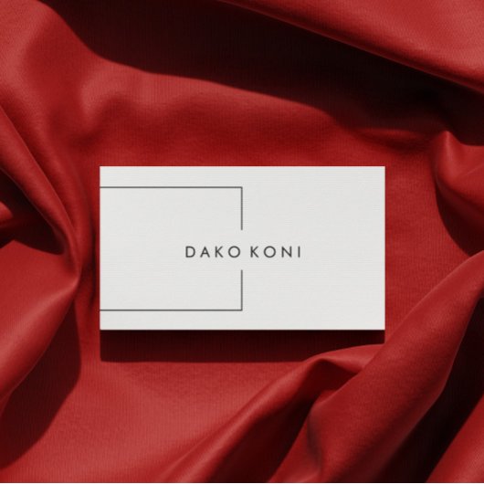 Elegante minimalistische zwart-wit visitekaartje