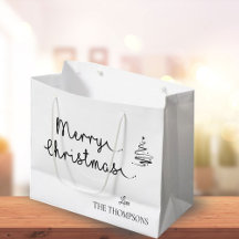 Elegante minimalistische zwart-wit vrolijke kerst