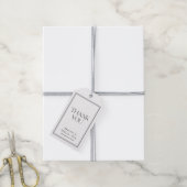 Elegante minimalistische zwart-witte bruidsthee cadeaulabel (Met Touw)