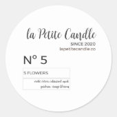 Elegante minimalistische zwart-witte ronde sticker (Voorkant)