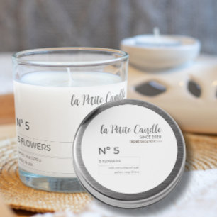 Elegante minimalistische zwart-witte ronde sticker