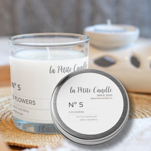 Elegante minimalistische zwart-witte ronde sticker