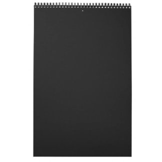 Elegante Minimalistische Zwarte 12-Maanden Muurkal Kalender