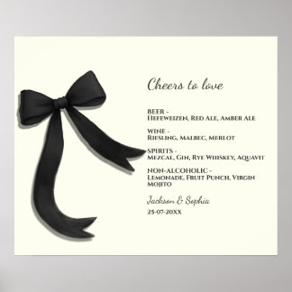 Elegante Minimalistische Zwarte Boog Eenvoudige El Poster