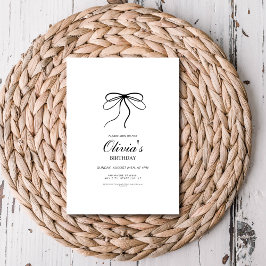 Elegante minimalistische zwarte boog verjaardag kaart