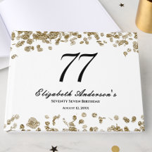 Elegante Minimalistische Zwarte en Gouden 77e Verj
