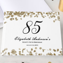 Elegante Minimalistische Zwarte en Gouden 85e Verj