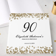 Elegante Minimalistische Zwarte en Gouden 90ste Ve