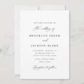 Elegante Minimalistische Zwarte en Witte Scriptie Kaart (Voorkant)