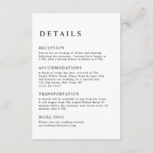 Elegante Minimalistische Zwarte en Witte Trouwdeta