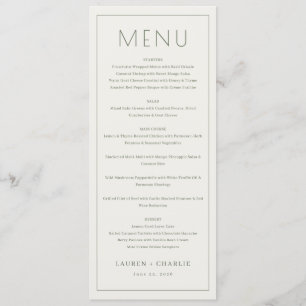 Elegante minimalistische zwarte menu
