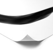 Elegante minimalistische zwarte strik Eenvoudige e Poster (Hoek)