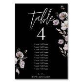 Elegante minimalistische zwarte waterverf 10 gaste kaart (Voorkant)