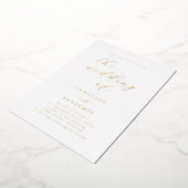 Elegante Minimalistische Zwarte Witte Calligrafie  Folie Uitnodiging (Gedraaid)