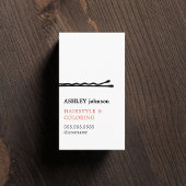 Elegante minimalistische zwarte witte kapper visitekaartje