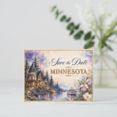 Elegante Minnesota Save the Date Trouw Uitnodiging (Staand voorkant)