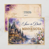 Elegante Minnesota Save the Date Trouw Uitnodiging (Voorkant / Achterkant)