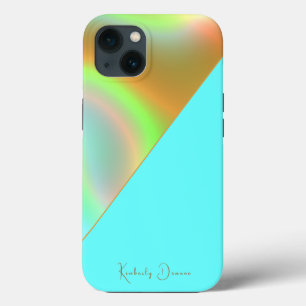 Elegante Mint Goud Holografisch Notitieboek Case-Mate iPhone Case