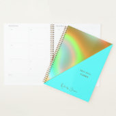 Elegante Mint Goud Holografisch Planner (Display)