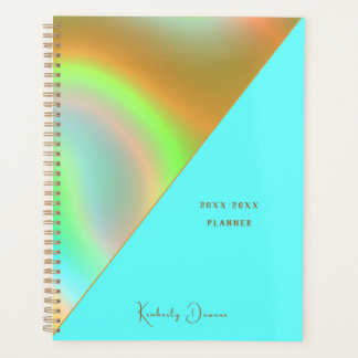 Elegante Mint Goud Holografisch Planner