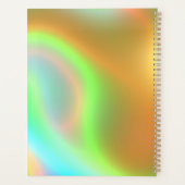 Elegante Mint Goud Holografisch Planner (Achterkant)