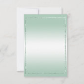 Elegante Mint Green Bow & Stiletto Verjaardag Kaart (Achterkant)