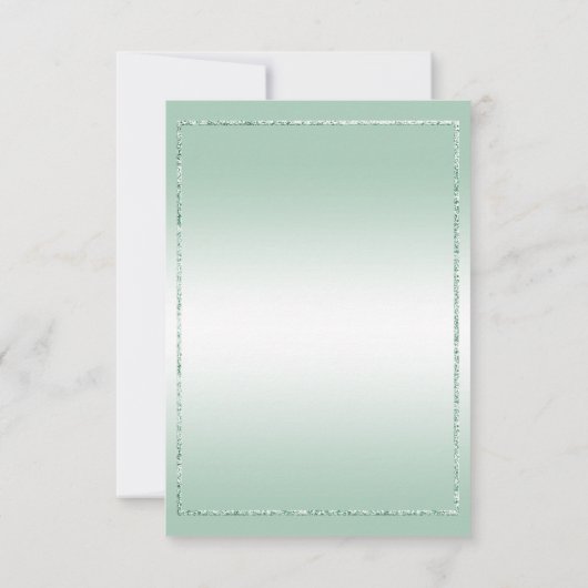 Elegante Mint Green Bow & Stiletto Verjaardag Kaart (Achterkant)