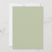 Elegante Mint Green Champagne Uitnodiging (Achterkant)