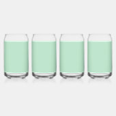 Elegante Mint Green Custom Glass Set Blikvorm Glas (Achterkant)
