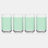 Elegante Mint Green Custom Glass Set Blikvorm Glas (Rechts)