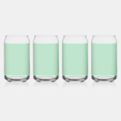 Elegante Mint Green Custom Glass Set Blikvorm Glas (Voorkant)