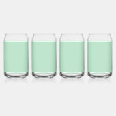 Elegante Mint Green Custom Glass Set Blikvorm Glas (Links)